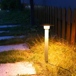QACA Outdoor LED Garden Light,Luxury Landscape Pathway Lighting,AC/DC 12V Yard Lawn Decor Lamp,Warm White Patio Walkway Lighting