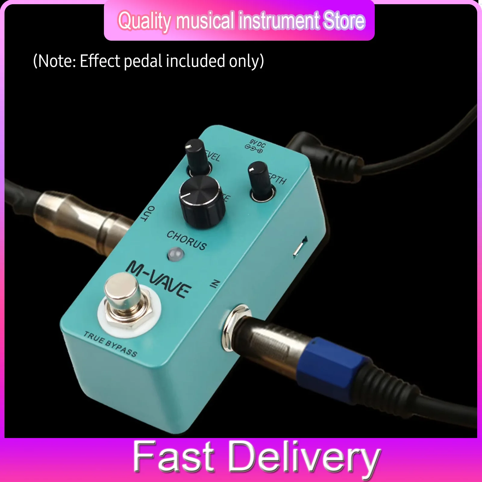 M-VAVE CHORUS Guitar Effects Pedal Analog Classic Chorus True Bypass Full Metal Shell Chorus Volume/Depth/ Speed Control