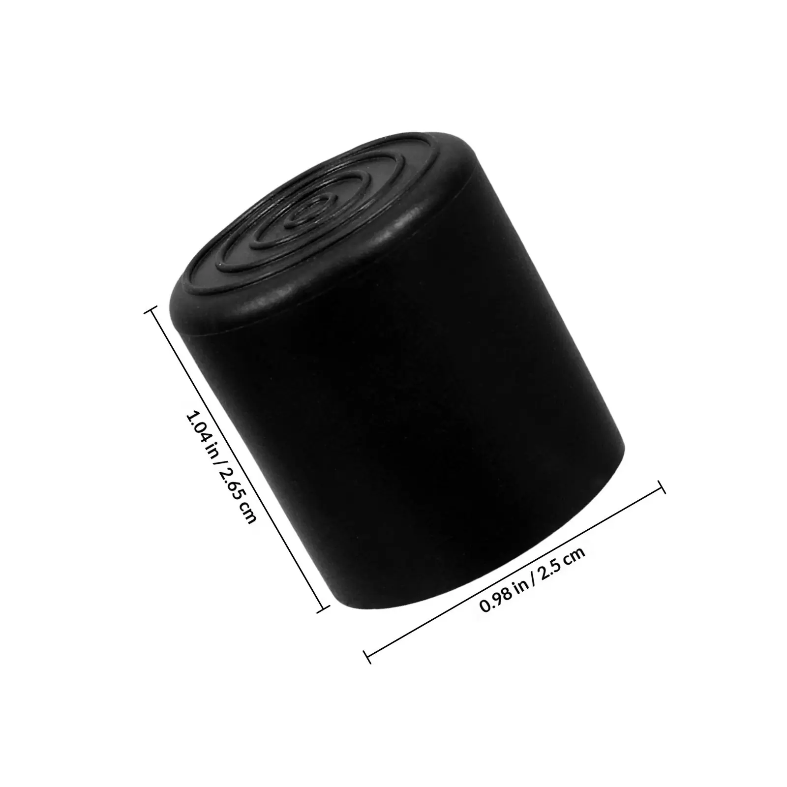 20Pcs 22Mm Black Round Soft Rubber Furniture Leg Caps Non-Slip Silent Floor Protectors for Hardwood Laminate Vinyl Floors