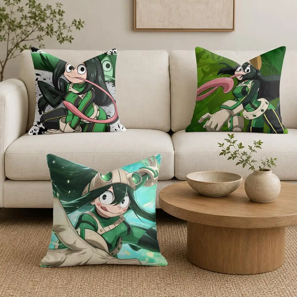 My Hero A-Academia Cushion Cover Plush Fabric Soft Double-Sided Printed Sofa Warm Winter Home Gift Pillow Cover