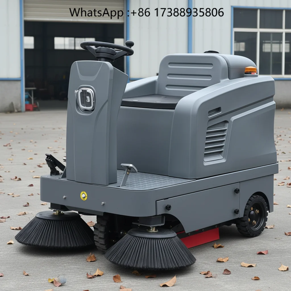 High Quality Lithium Battery Electric Deciduous Leaf Cleaning Ride on Floor Sweeper