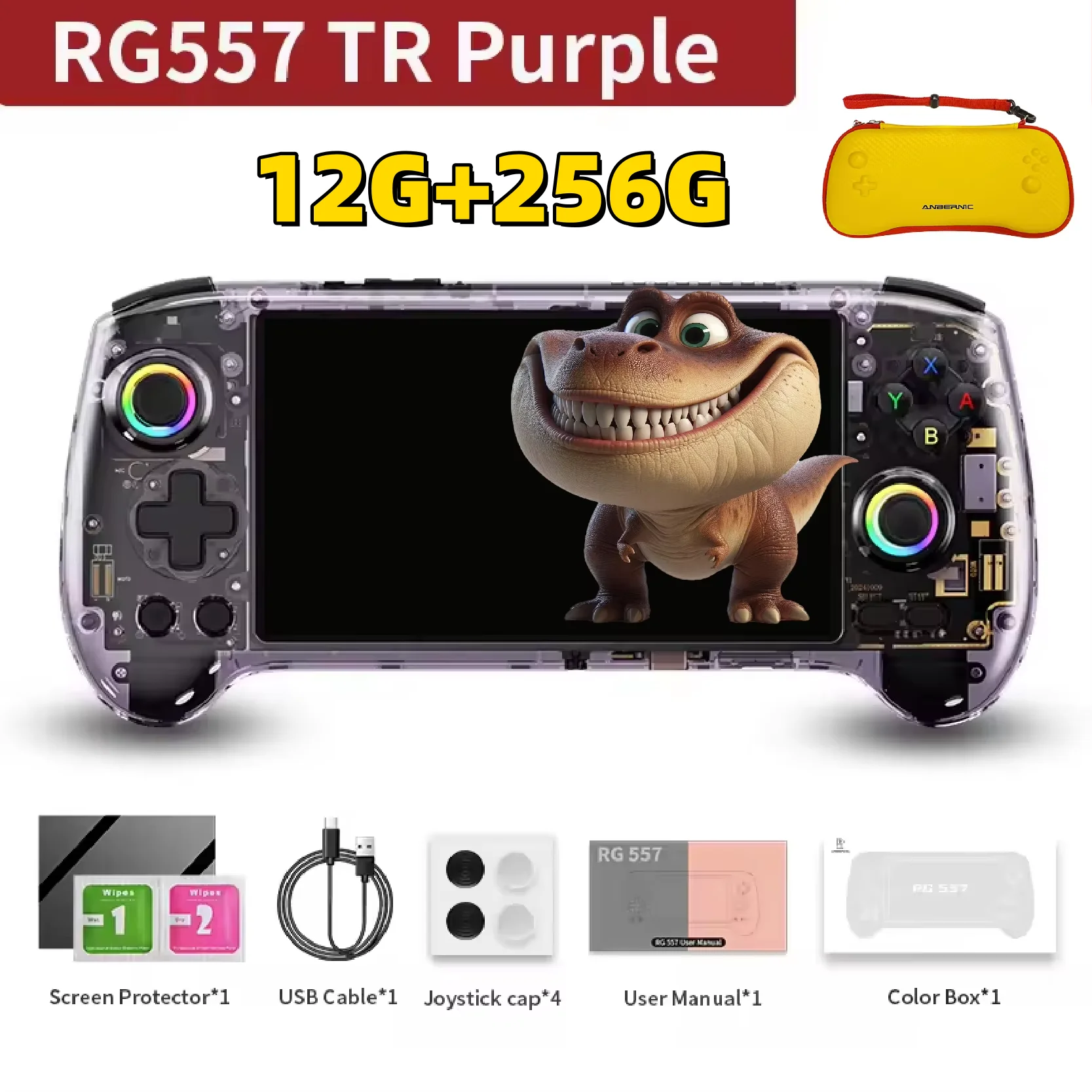 ANBERNIC RG557 Retro El Oyun Video Oynatıcı Konsolu Android 14 12G