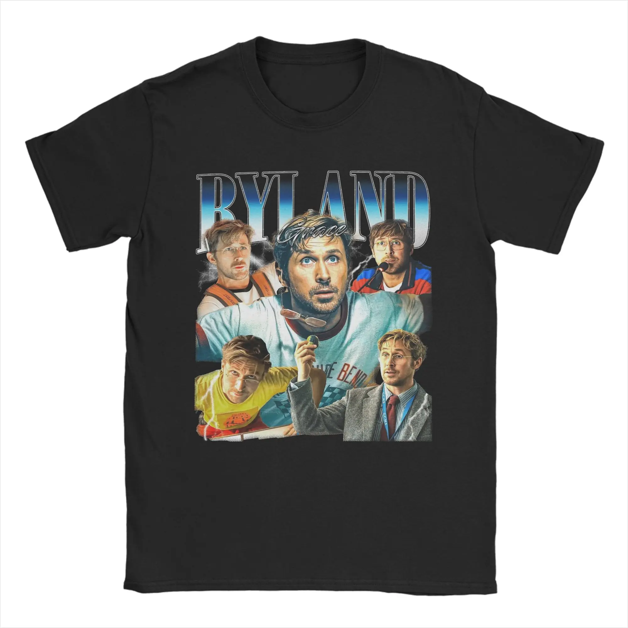 Ryland Grace Project Hail Mary Men T Shirts Ryan Gosling Leisure Tees Short Sleeve Crew Neck T-Shirt Cotton Graphic Printed Tops