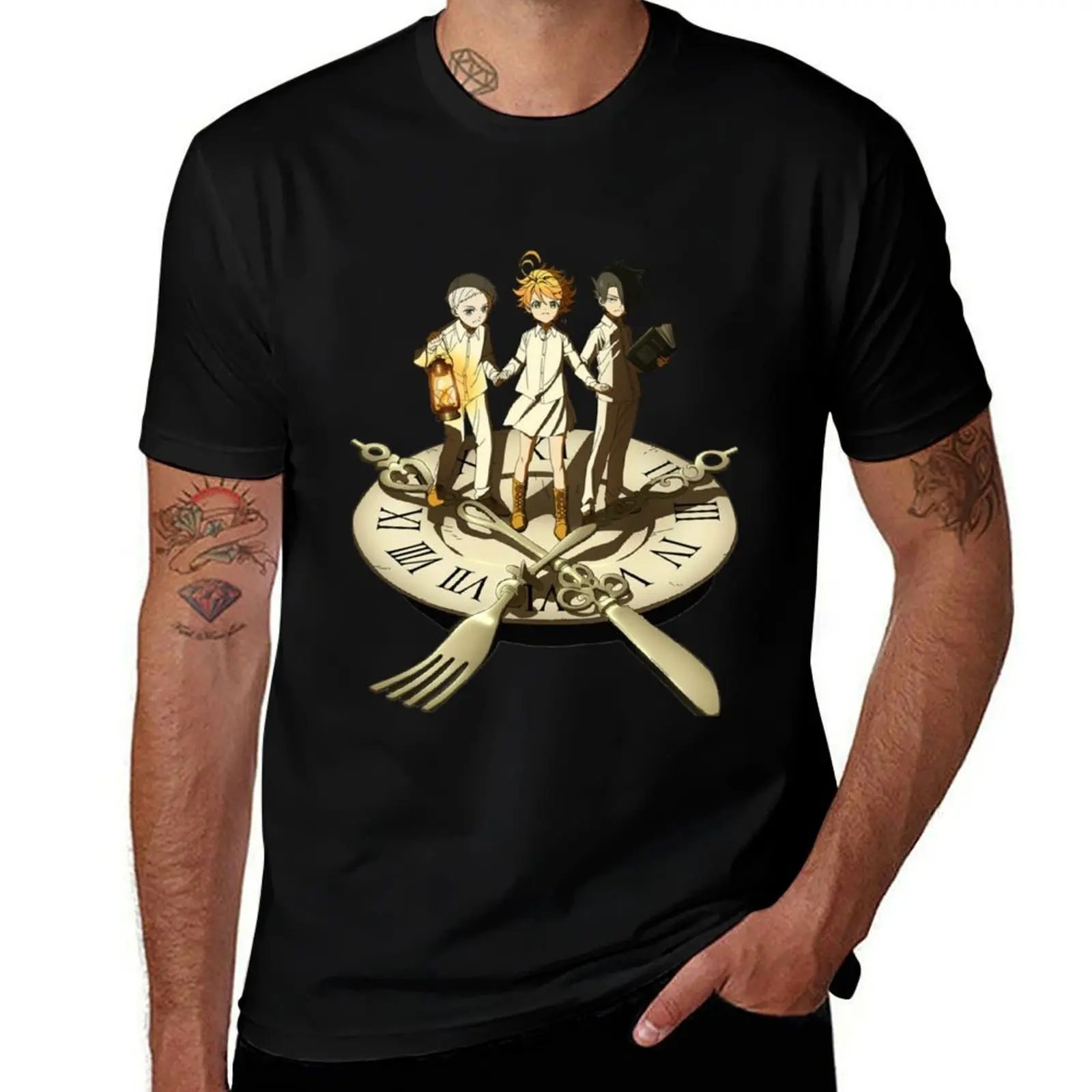 Emma, Ray _amp_ Norman Trio - The Promised Neverland T-Shirt Anti-Fade Casual Tee Shirt T-Shirt