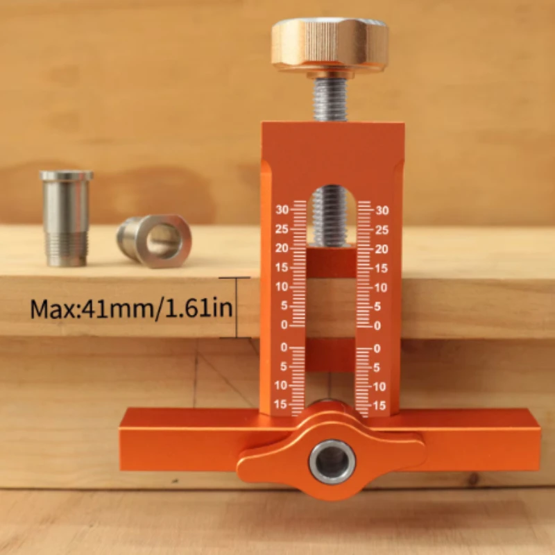 2 in 1 Cabinet Door Installation Positioner with 10mm Rebounder Punched Mounting Jig for Wardrobe And Cabinet Door Panel Install