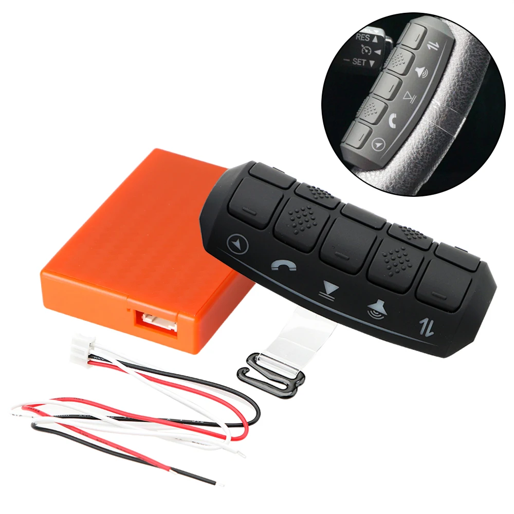 Steering Wheel Button Universal Car Radio DVD GPS Player Car Remote Controls Wireless Controller LCD Backlight