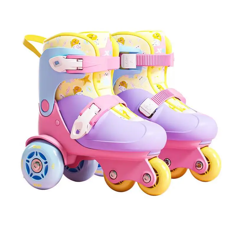 

Double-row Roller Skates Women's Adjustable Kids Inline Skateing Beginners Complete Package For 3-6-8 Year Old Chiidren