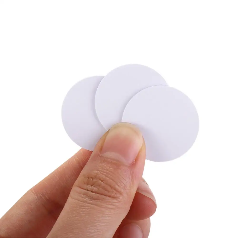 10 Uds. Para Control de acceso, tarjetas NFC redondas en blanco, etiquetas NFC, etiqueta de moneda RFID