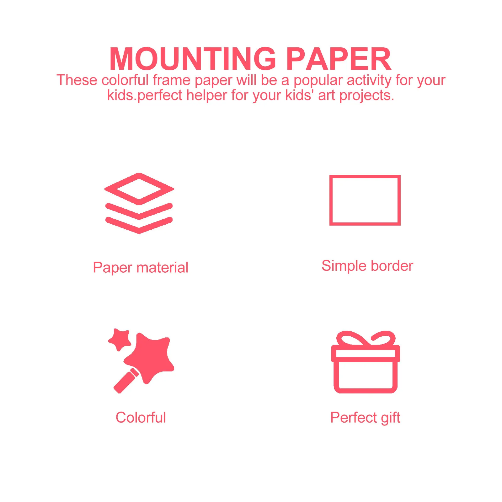 20Sheets Painting Paper Frame Colorful Mounting Paper for DIY Drawing Graffiti Crayon Art Projects School Use