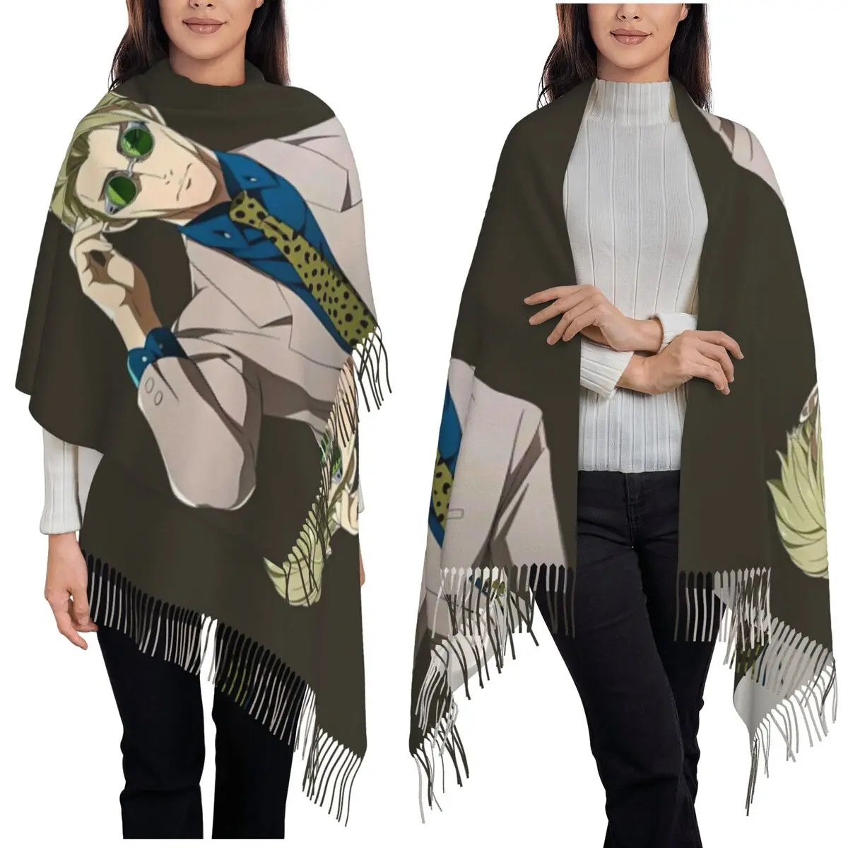 

Nanami Kento дзюдзюцу кайсен шарф шарфы с кисточками для женщин мягкие теплые шали и накидки длинная осенне-зимняя шаль