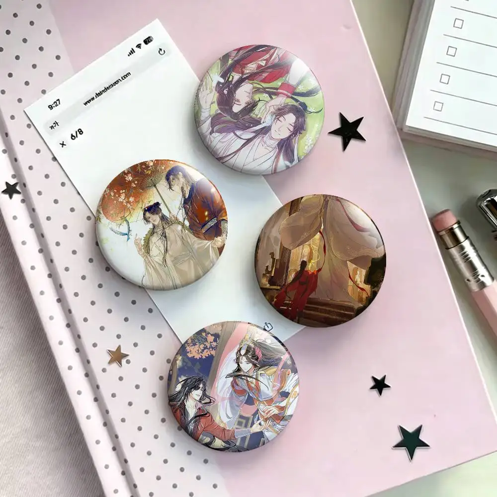 H-Heaven O-Officials B-Blessing Laser Badge Creative Pins Brooch for Bag Clothes Hat Decor Gifts Fans Collect