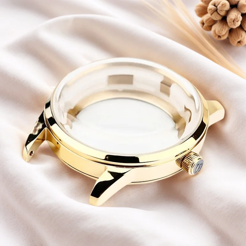 40MM Silver 316L Stainless Steel Cocktail Time Modify Mechanical Watch Replacement Cases for Seiko Presage NH35 NH38 Movement