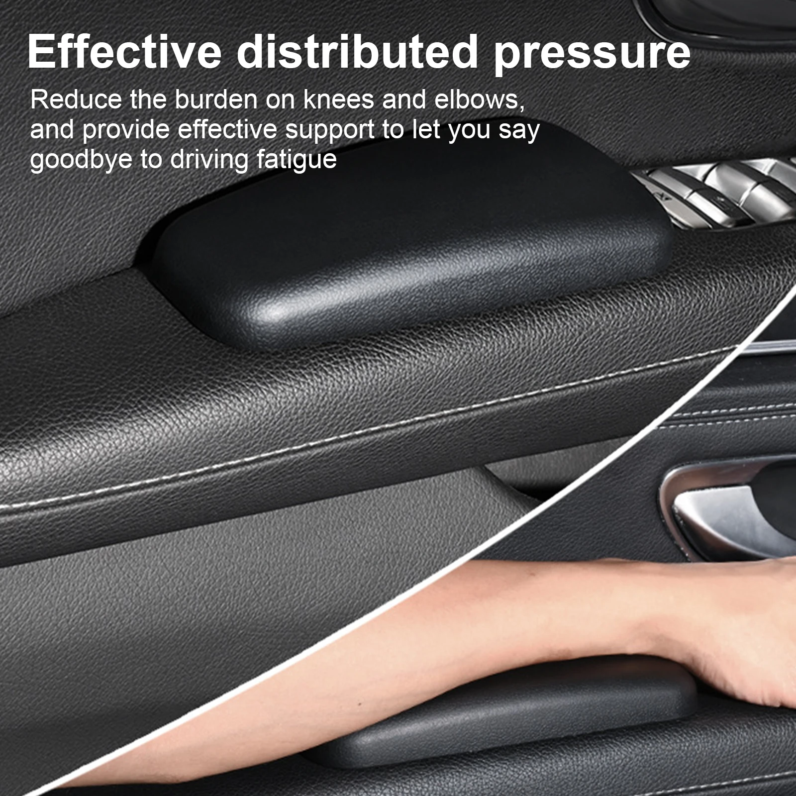 2Pcs Car Armrest Pad Soft Leather Car Knee Cushion Universal Car Door Armrest Pads Comfortable Car Arm Rest Elbow Pads