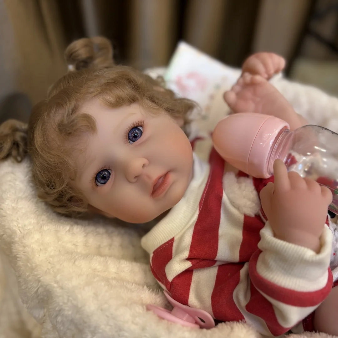 18-20 인치 빨 수있는 Ward Bebe 뿌리 머리카락으로 다시 태어난 소녀 부드러운 비닐 바디 수제 다시 태어난 인형 실물 같은 현실적인 신생아 인형