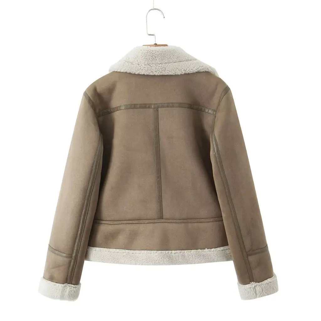 Winter Damen Doppelseitige Wildleder Lamm Plüsch Jacke Casual Lose All-Match Mantel Modische Top für