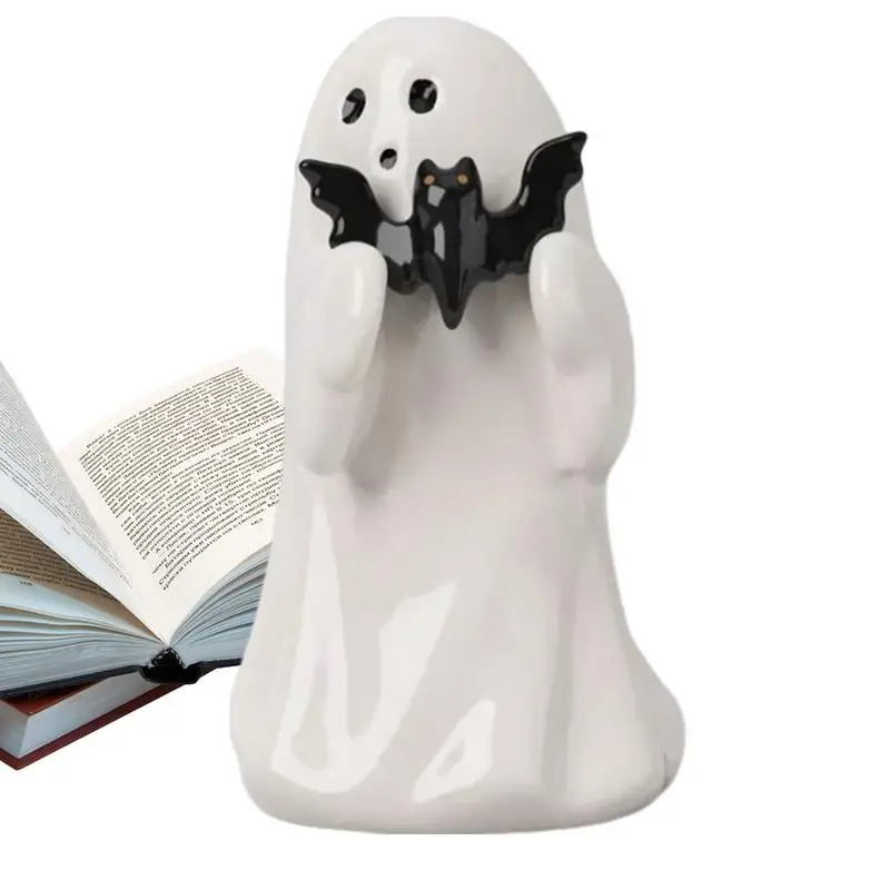 Ghost Statue Ghost Holding Item Resin Statue Whimsical Resin Ornaments Decorative Figurine For Home Workplace