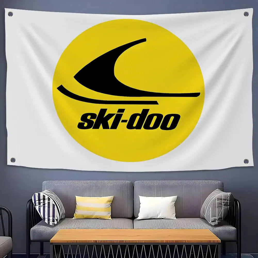 Snowmobile Brand Ski-Doo Flags Flags for Room, Bedroom, Home, Outdoor, Wall Hanging, Concert Print, Art Banner