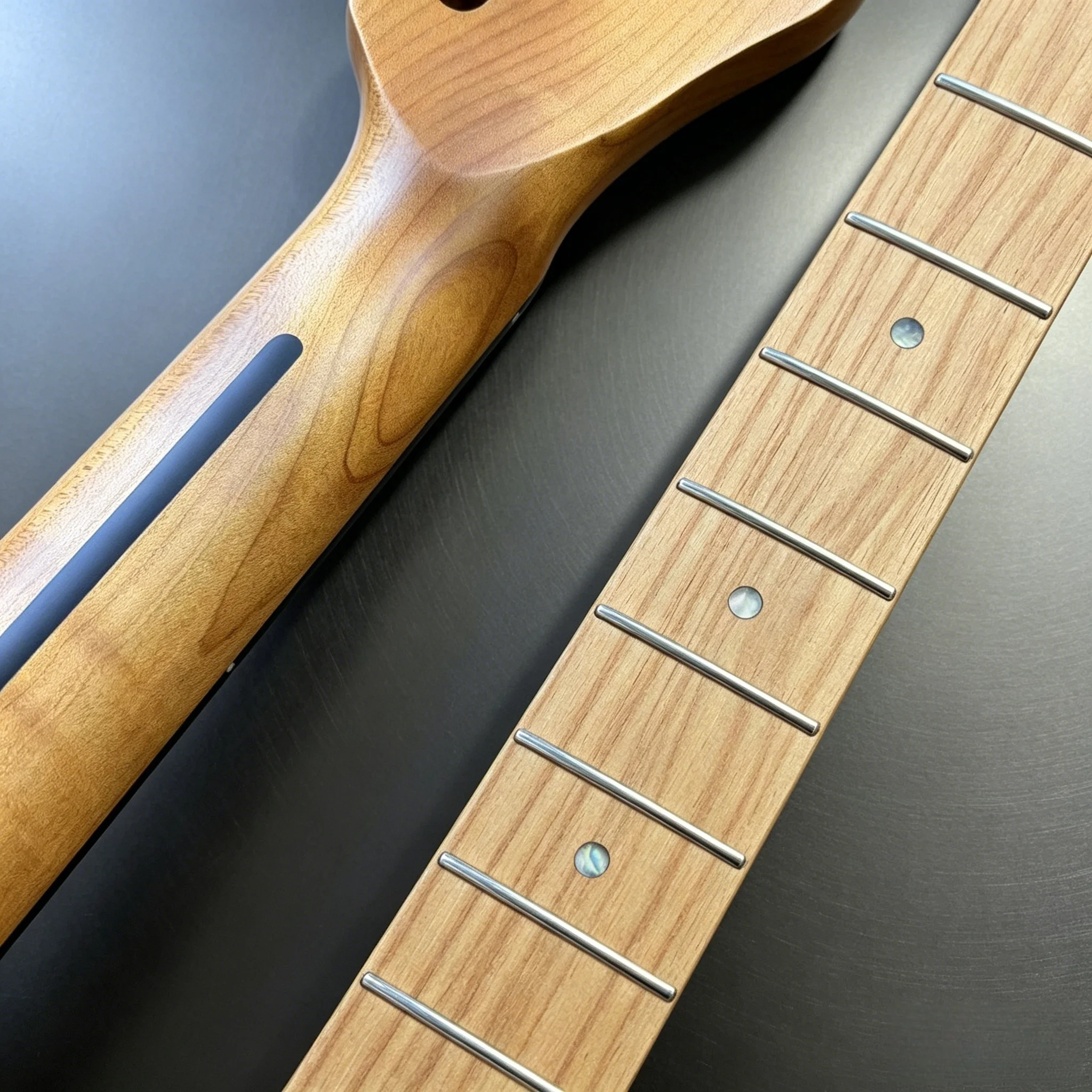 TL Electric Guitar Neck Right Handed  Roasted Maple Wood With Reverse Headstock 22 Frets Rosewood Fingerboard Replacement Part - view 6
