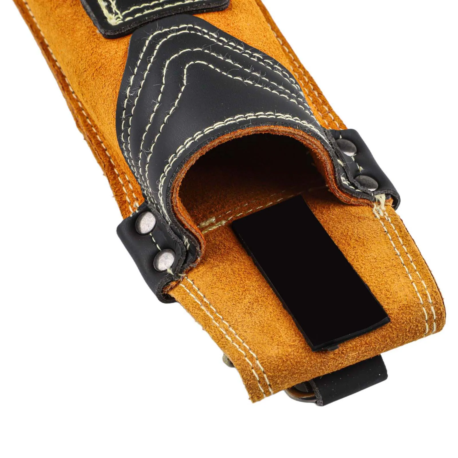 Welding At Height Length 14 Inches 350 Mm Flame-Resistant Leather Electrode Holder Double-layer Leather Hammer Attachment Loop