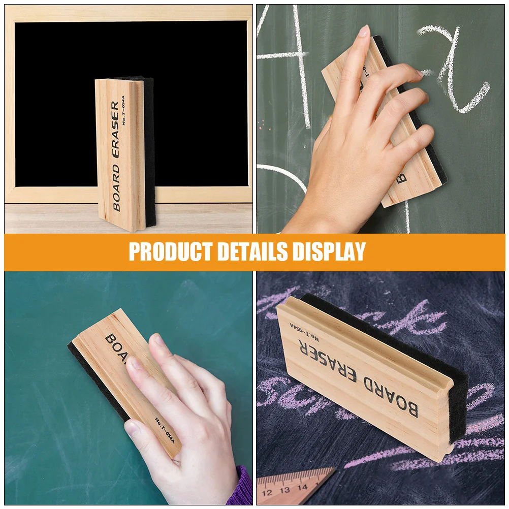 Petite gomme sèche en bois pour tableau blanc et tableau, fournitures de classe portables, gommes pour tableau noir, fournitures de salle de classe