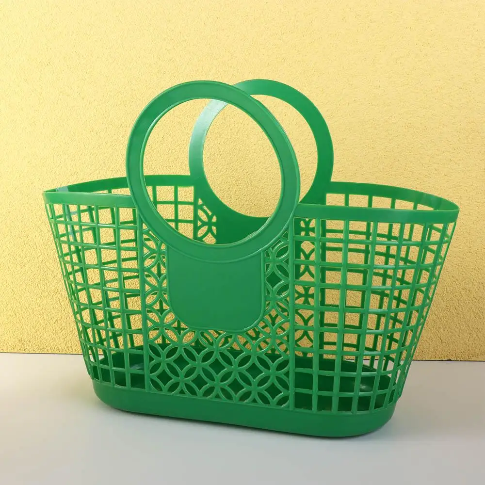 Durable Plastic Practical Hollow Hanging Kitchen Bathroom Accessories Storage Basket Basket Toy Organizer