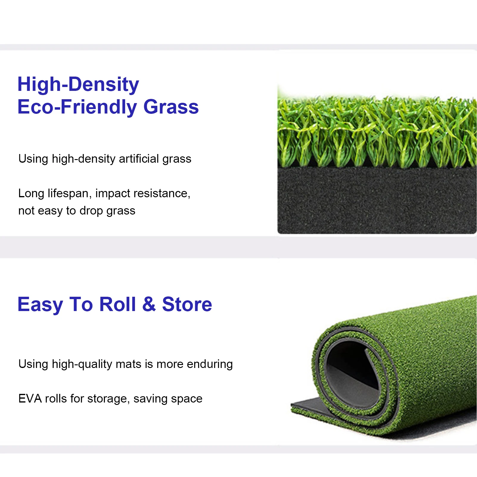 인조 잔디 골프 매트 5x4FT 두꺼운 골프 연습 타격 매트 9개 공 포함 실내외 골프 훈련 매트