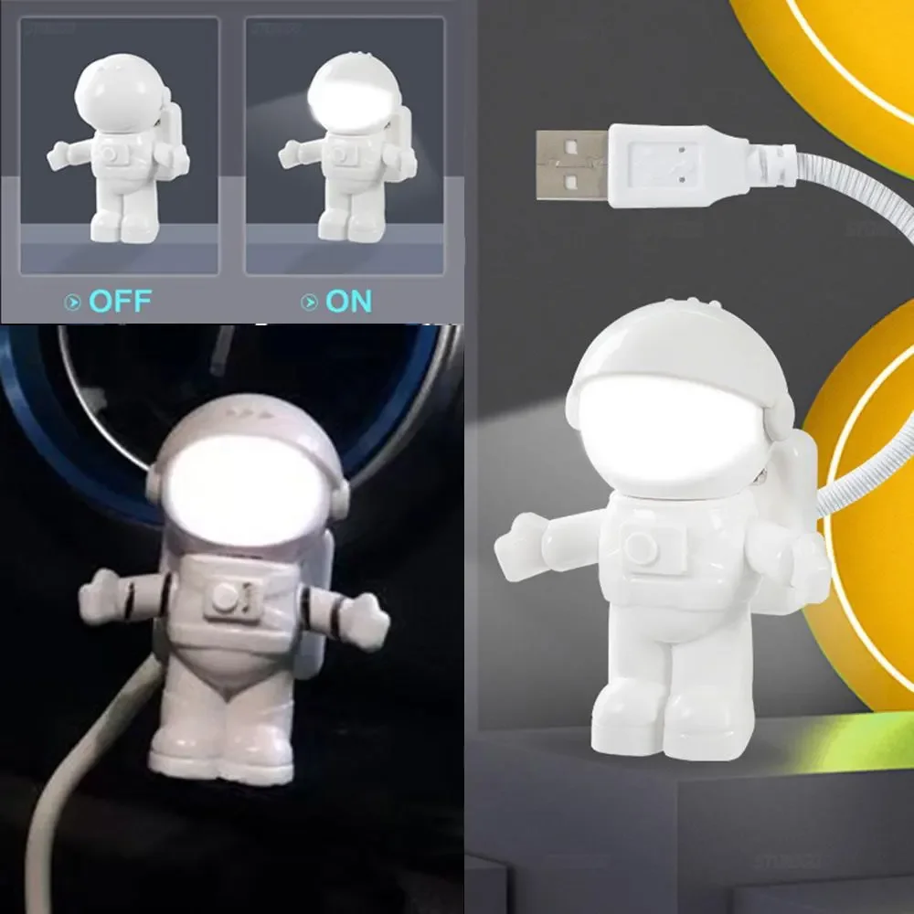 STONEGO Novelty Spaceman Usb Night Light Astronaut Led Night Light Creative Usb Book Light Computer Desk Light