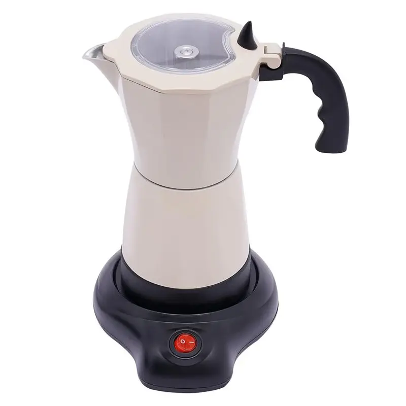 

ABLL-Stovetop Espresso Machine With Electric Heating Plate Espresso Maker For Induction Cooker Espresso 6 Cups EU Plug