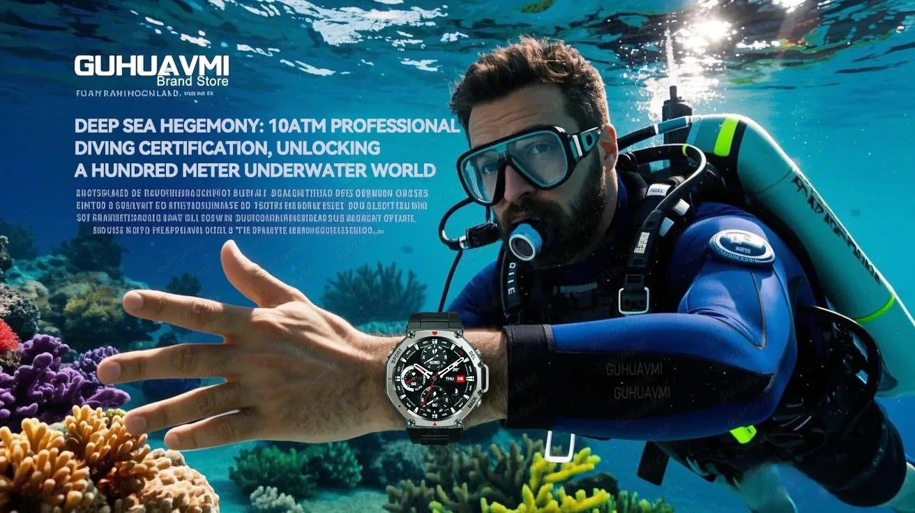 2025 New Military Bluetooth Call Smart Watch Built-in GPS Compass Barometric Altimeter 10ATM Waterproof Sports Smartwatches Men