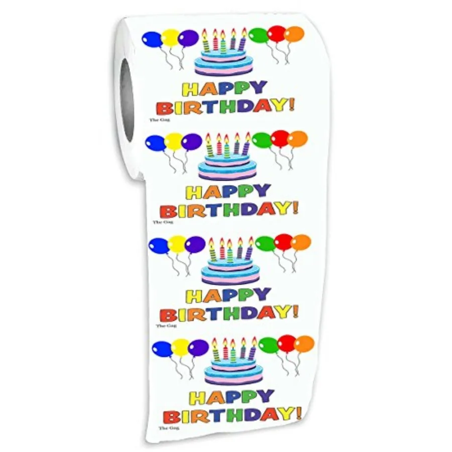 Happy Birthday Toilet Paper Birthday Tissue Paper Office Friends Family Home Joke Gag Gift