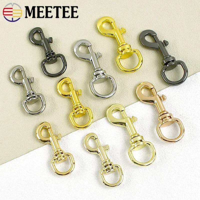 5/10/20Pcs Meetee 11/15mm Metal Bag Strap Buckles Swivel Lobster Clasp KeyChain Dog Collar Snap Hook Chain Connector Carabiner