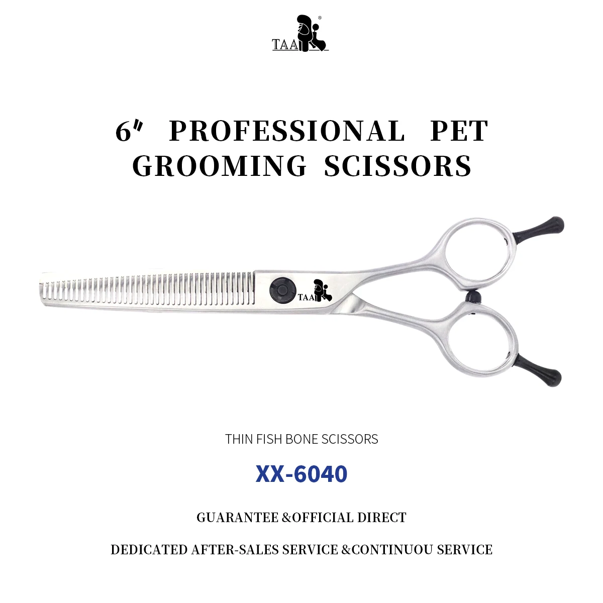 

TAA Scissors Dog Grooming Shears Professional Pet Scissors Serrated Scissors Ultra-Light Hair Cut for Dog Groomer Tool XX-6040