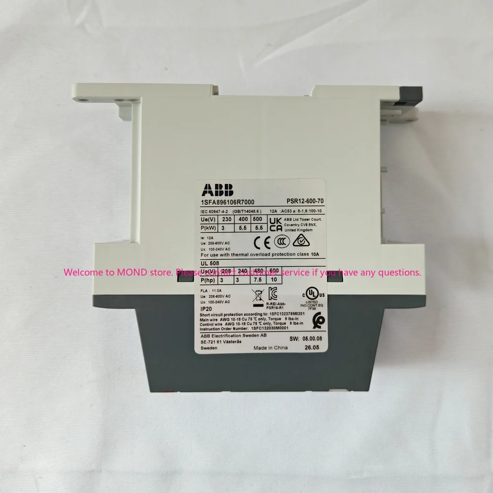 PSR3-600-70 PSR6-600-70 PSR9-600-70 PSR12-600-70 PSR16-600-70 New Original ABB Soft Starter  PSR3/6/9/12/16/25/30