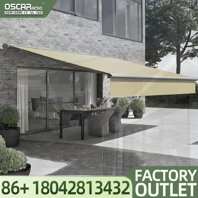 

4X3m Wholesale Retractable Folding Arm Awnings for Outdoor Patio Balcony Retractable Awning