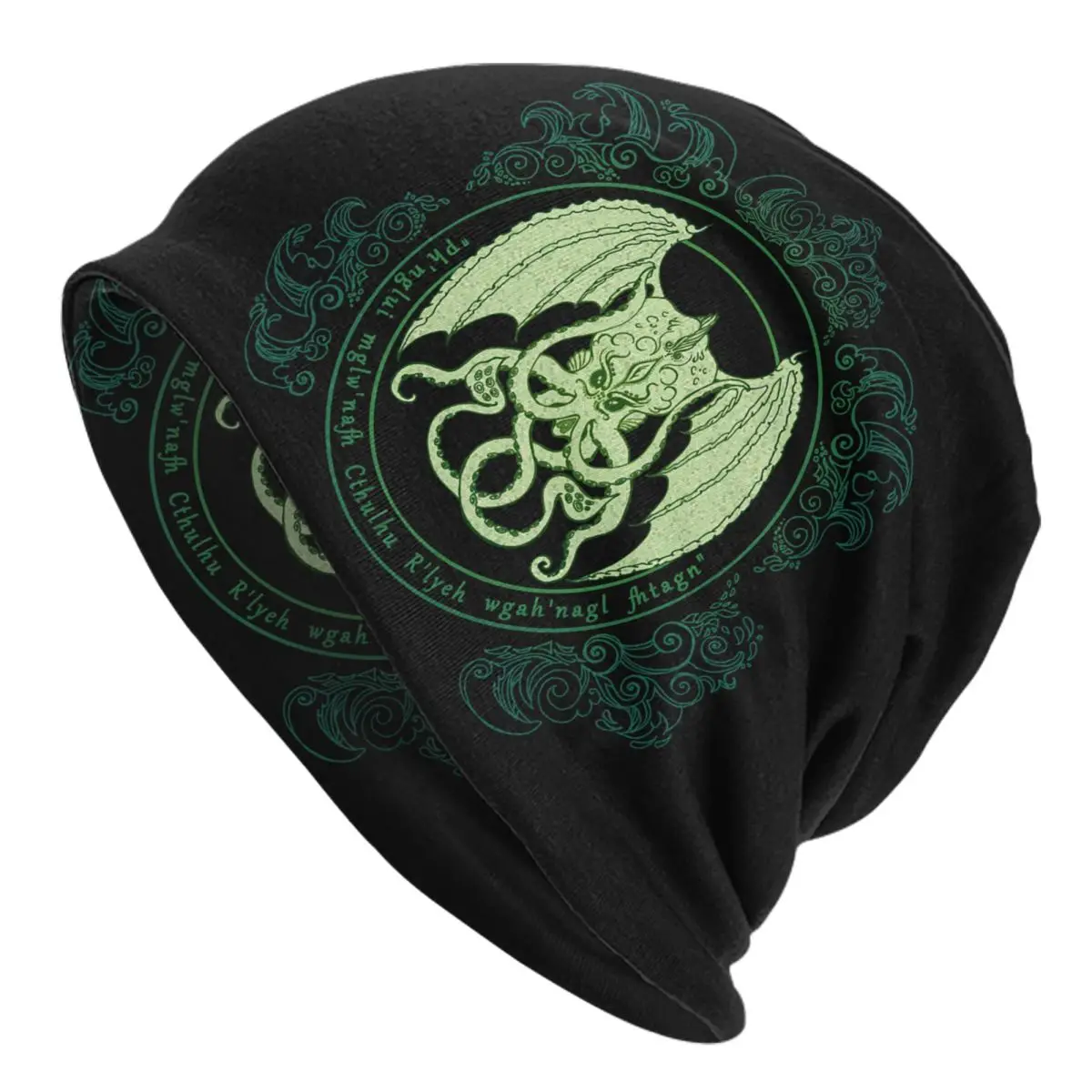 Lovecraft Mythos Monster Cthulhu Skullies Beanies Caps Streetwear Winter Warm Women Men Knitting Hat Adult Unisex Bonnet Hats