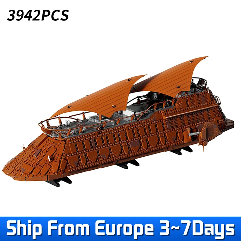 3942pcs Jabba Sail Barge Model Building Blocks Puzzle Bricks DIY Assembly Toys for Adult Kids Christmas Gifts Compatible 75397