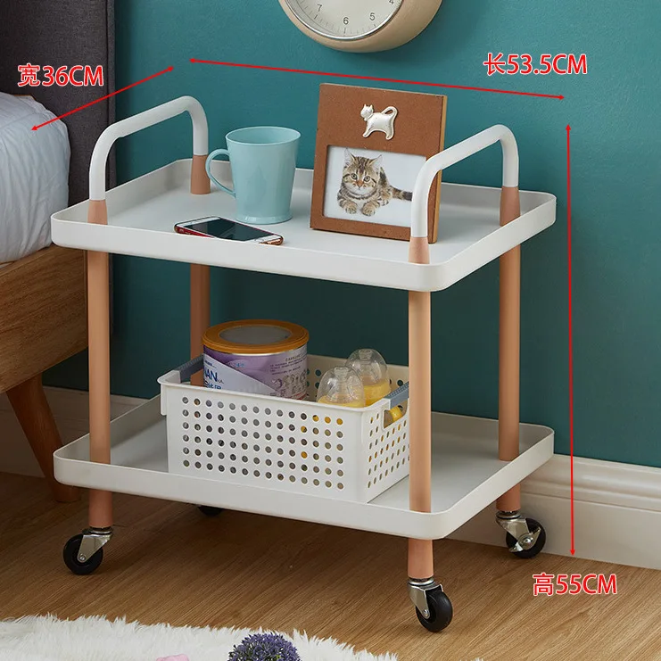 2/3 Layers Kitchen Square Cart Simple Multi-function Simple Installation Trolley Living Room Home Storage Kitchen Accessories