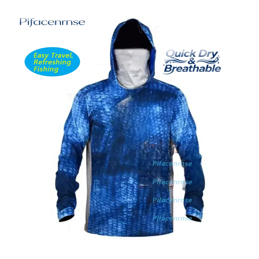 Camisa de pesca masculina com  - Fishing Mask Sun Protection avaliação e preço