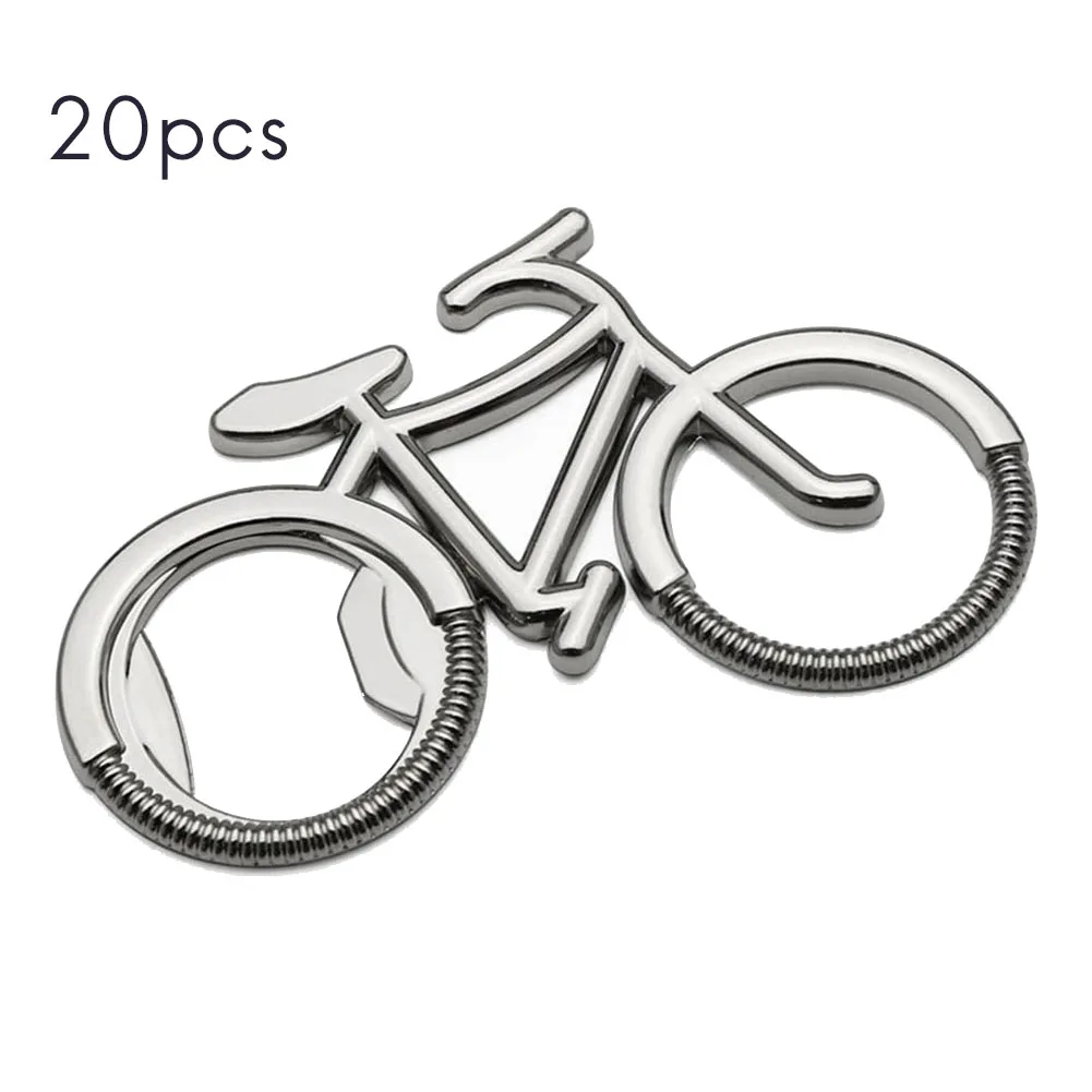 20Pcs/Lot Metal Beer Bottle Opener Cute Bike Bicycle Keychain Key Rings for Bottle Openers Creative Gift for Cycling