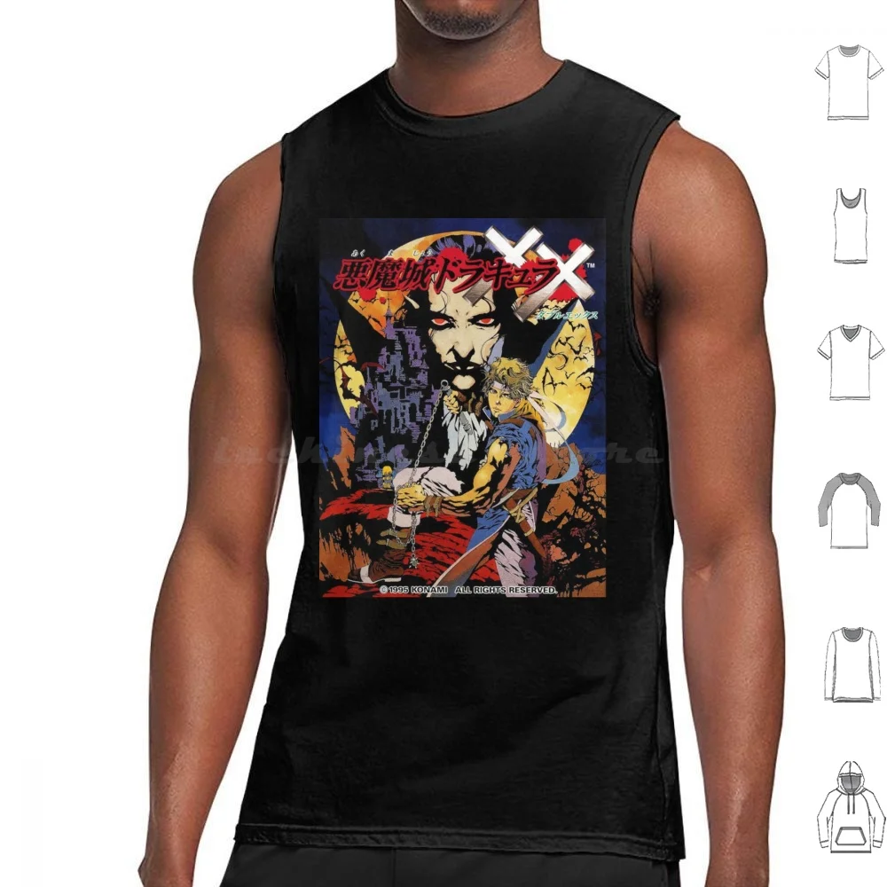 Japanese Castlevania Dracula Xx Tank Tops Print Cotton Super Famicom Snes Konami Castlevania Richter Belmont Dracula Video