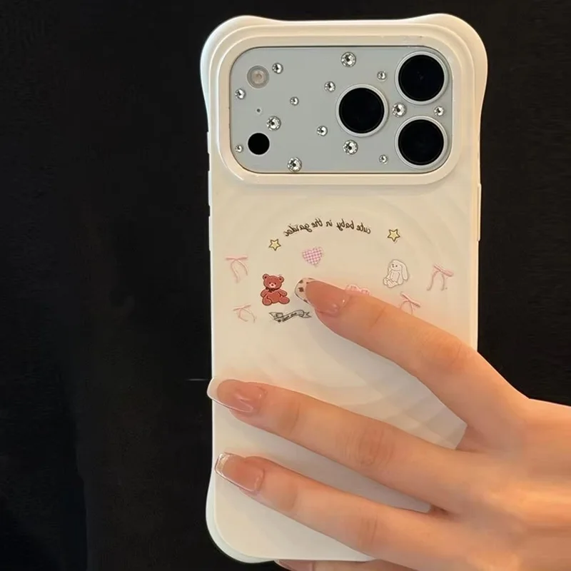 Glitter Diamond Love Heart Camera Protector for iPhone
