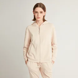 K1071W In Stock High Quality 100% Combed Cotton Zip Woman Cotton Hoodi Cropped Manufacturers Hoodies Women Sweatshirt Clothing