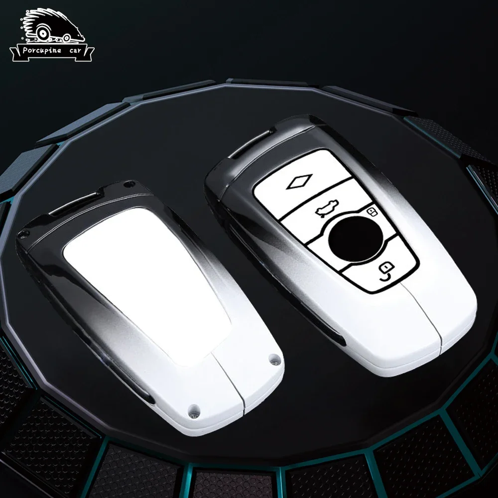 

Black white gradient alloy Car Remote Key Case Cover For BMW 1 3 5 X1 X3 X4 X5 X6 F36 F25 F26 F30 F34 F10 F07 F20 Z10 F15 F16