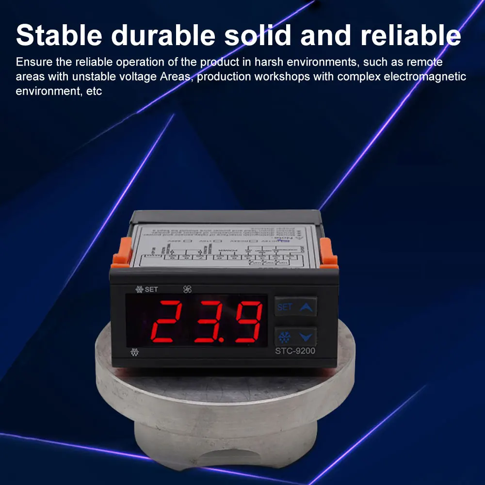 Imagem -04 - Controlador de Temperatura Inteligente Digital Termostato Refrigerador Automático Incubadora de Armazenamento a Frio ac 110220v dc 24v 12v Stc-9200