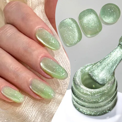 Imagen 2 del producto BORN PRETTY 10ml gato verde esmalte de uñas en Gel Rainbow Auroras Soak Off UV LED Nail Art barniz de Gel magnético manicura para uñas