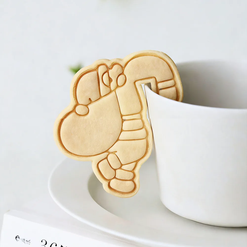 Christmas Santa Claus Hanging Cups Cookie Cutters Pressable Biscuit Mold DIY Kitchen Baking Pastry Bakeware