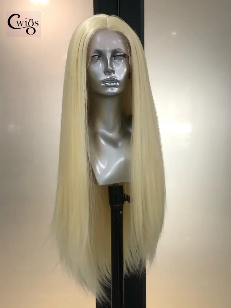 

CWIGS Yaki Wig Cosplay High Temperature Resistance Synthetic Lace Front Wigs For Women Blonde Wig Unglued Wig Temperament Queen