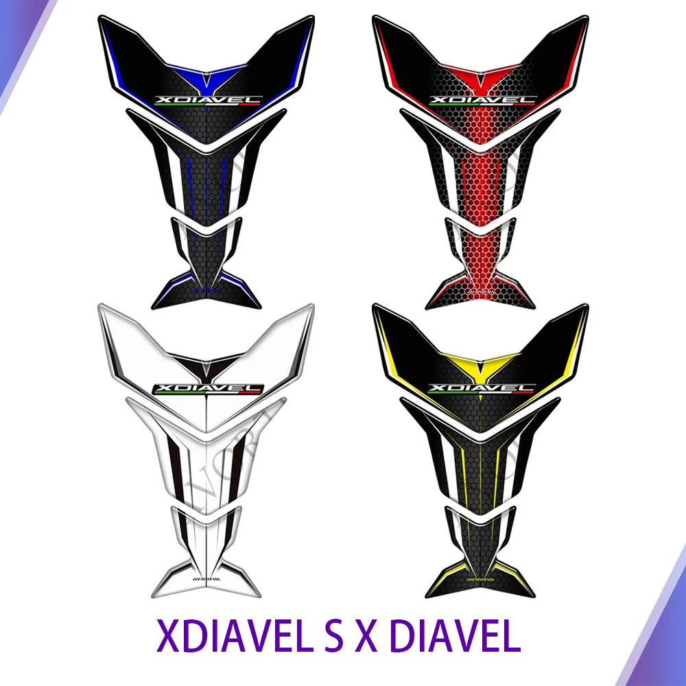 

For Ducati XDiavel S X Diavel 3D Stickers Decals Gas Fuel Oil Kit Knee Fairing Fender Tank Pad TankPad Protector