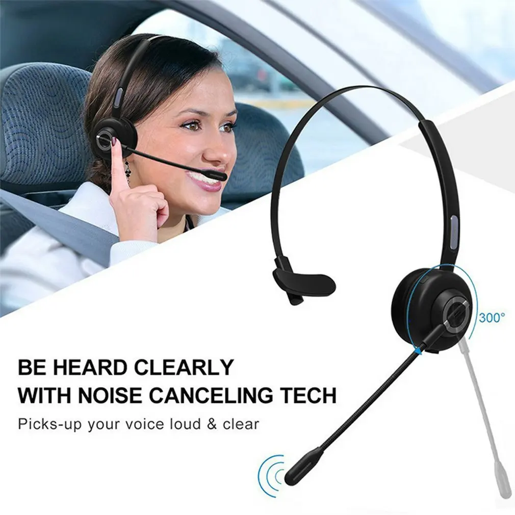 

Wireless Bluetooth Headset With Microphone Handsfree Noise Reduction Earphones for Office Call Center Out of Stock