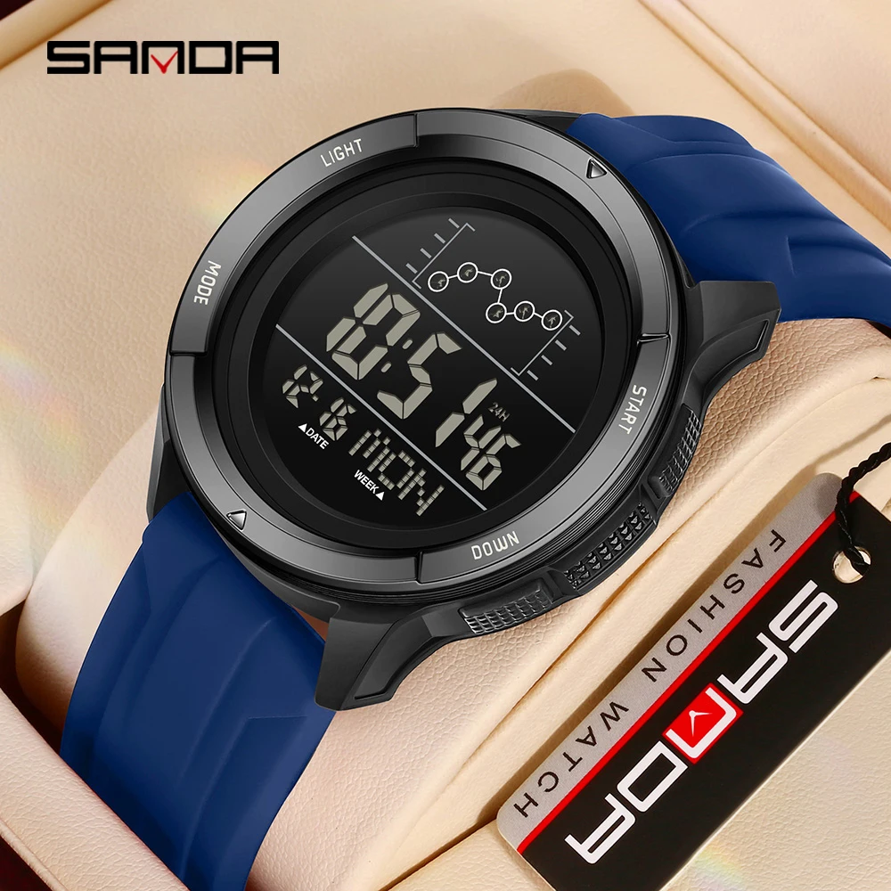 SANDA 2198 Single Monitor Male Student Electronic Watch Multifunctional Waterproof sports Student Electronic Watch 2026